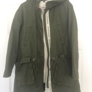 Zara kids parka embroidered on the back